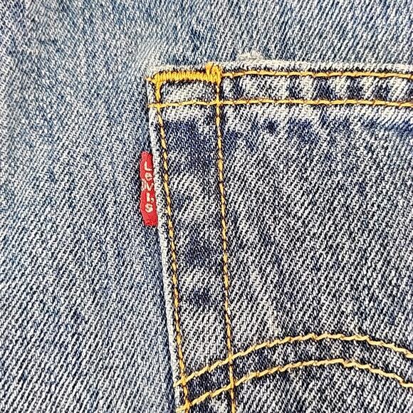 Vintage Levi's 501 Mens Sz 38X30 Blue Button Fly Leather Patch Y2K 90s Jeans - Picture 6 of 11